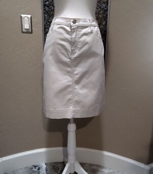 Falls Creek Light Khaki Five Pocket Pencil Skirt